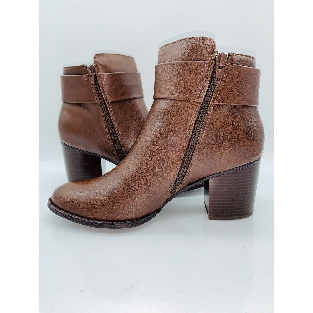 EUROSOFT Women's Sydney Ankle Boots Fuax Leather Brown US 10M / EUR 42 - Picture 8 of 9